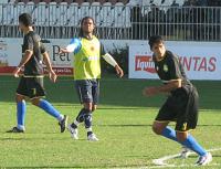 Carlos Alberto no jogo-treino desta ter�a