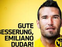 Site do Young Boys com mensagem de apoio para Dudar