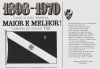 Folheto em homenagem ao ttulo no ano do tri