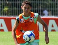 O lateral Diogo no treino desta sexta-feira