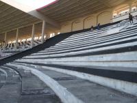 In�cio da pintura das arquibancadas