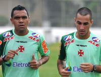 Leandro e Leandro Chaparro no treino do Vasco