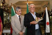 Homenagem do Vasco ao presidente do Benfica