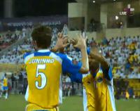 Juninho no ltimo jogo com a camisa do Al Gharrafa