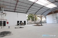 Obras no ginsio de So Janurio