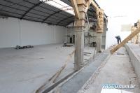 Obras no ginsio de So Janurio