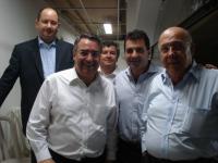 O governador de Santa Catarina, Joo Colombo,  o primeiro da esquerda para a direita.