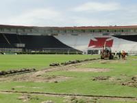 Incio da retirada da grama