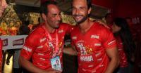 Edmundo e o vascano Rodrigo Santoro no camarote