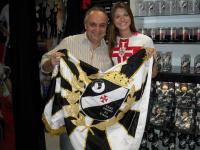 Juliana Sartrio, rainha de bateria da Gigante da Colina, e Nelson Rocha, VP do Vasco