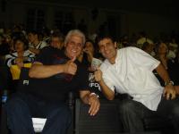 Roberto Dinamite e Silvinho na Tribuna de Honra de So Janurio