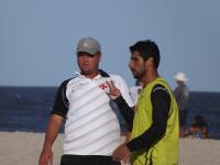 Jorginho conversa com o tcnico Chumbinho. O capito  uma das armas do Vasco