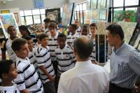 A visita foi guiada pela Embaixada Brasileira no pas.