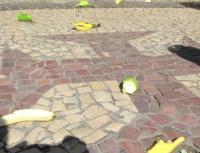 Bananas atiradas na entrada de So Janurio