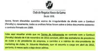 Documento mostra irregularidade em contrato