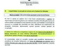 Documento aponta lanamento irregular de um dvida de R$ 340.000,00 no balano patrimonial