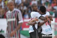 Jogadores comemoram gol do Vasco