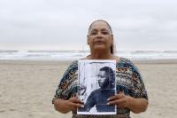 Tereza Borba com foto de Barbosa