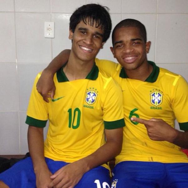 Matheus ndio e Lorran na Seleo Sub-17