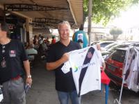 O amigo Bjorn, Noruegus, que participou do evento e, ao final, levou a camisa Camisas Negras como presente para seu filho na Noruega aps tomar conhecimento da histria daquela camisa
