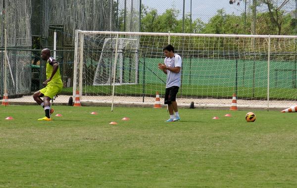 Sandro Silva no treino do Vasco