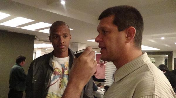 Goleiro Jordi e preparador de goleiros Marcelo Pires, dos Juniores do Vasco