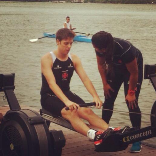 Prof Natasha Rosa orienta treino de Fbio Porchat