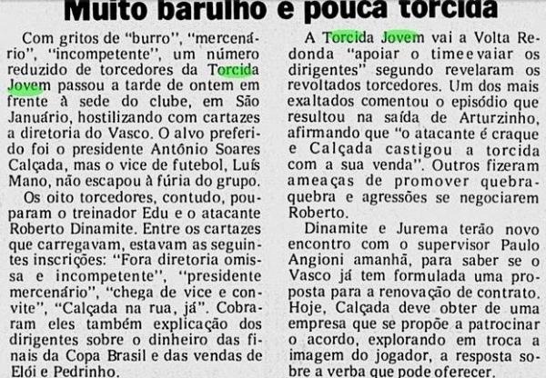 Fora Jovem Jornal ltima Hora 1984