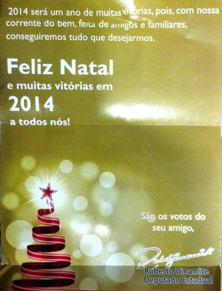 Carto enviado pelo deputado estadual Roberto Dinamite a seus correligionrios