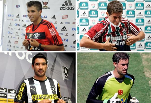Em sentido horrio: Lucas Mugni, Conca, Martin Silva e Ferreyra, quatro dos 13 gringos