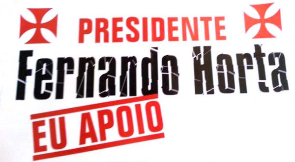 Adesivo de apoio a Horta j vem sendo distribudo, mas o gande benemrito despista sobre o assunto