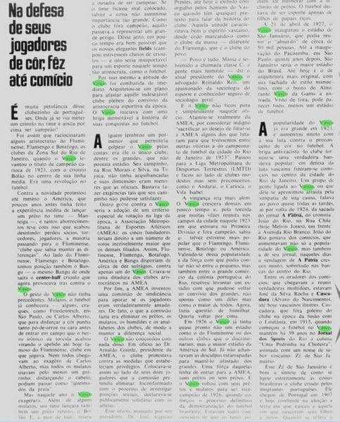 Revista Realidade de julho de 1969: Vascanos realizaram comcios em defesa de seus 