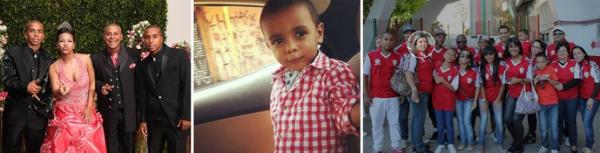 Os filhos de Dener, o neto e a viva do craque Luciana Gabino, namorada desde a adolescncia