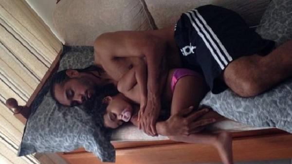 Everton Costa passou o primeiro dia ps-internao com a filha Sofie