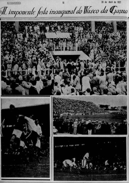 Vasco A imponente festa inaugural Revista da Semana 1927