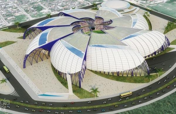 Projeto  ousado e moderno; design lembra um cata-vento