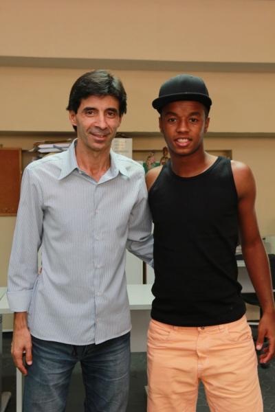 Mauro Galvo ao lado de Matheus Barbosa