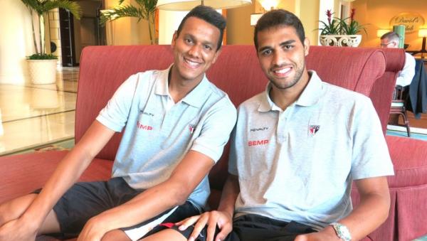 Amigos desde as categorias de base do Vasco, Souza e Kardec se reencontram no So Paulo