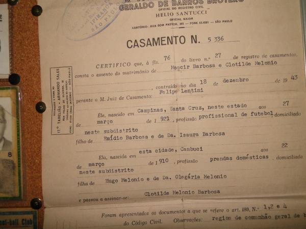 Certido de Casamento de Barbosa