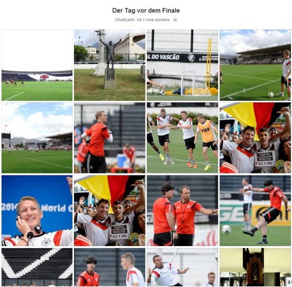 lbum no Facebook oficial da Seleo da Alemanha: O dia antes da final
