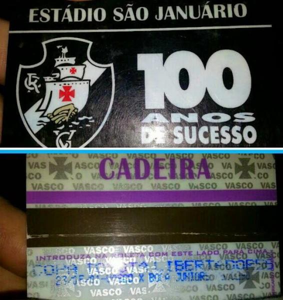 Ingresso Vasco x Boca Juniors 2001