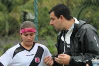 Preparador fsico Paulo Neves conversa com Beatriz Garrido