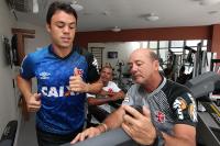 Preparador fsico Ronaldo Torres orientou o atleta durante os exerccios