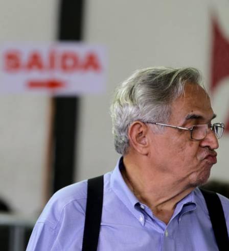 Caras e bocas de Eurico Miranda, candidato  presidncia do Vasco