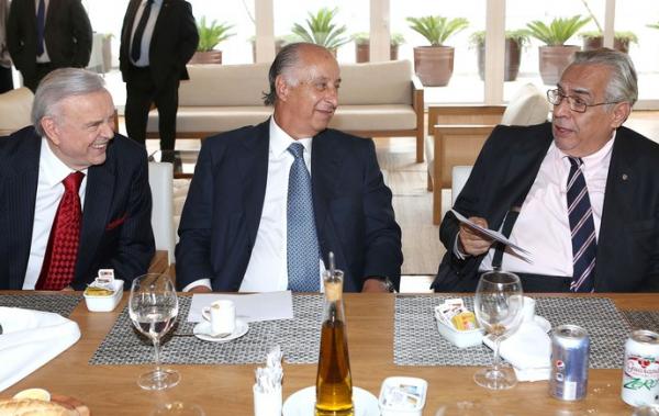 Jos Maria Marin, Marco Polo Del Nero e Eurico Miranda almoam na nova sede da CBF