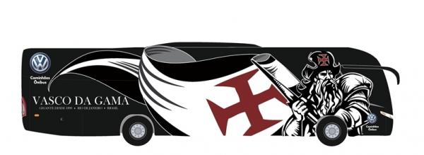 Esse  o novo design do nibus do Vasco, escolhido pela torcida em enquete