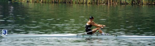 Fabiana Beltrame no barco aps a vitria