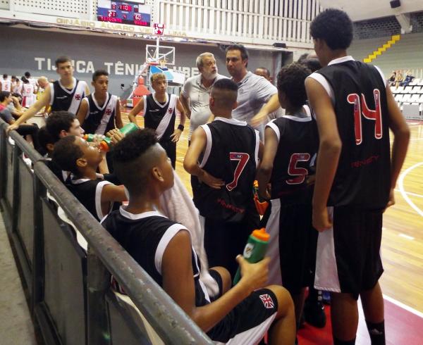 Jogadores e comisso tcnica do basquete vascano ainda utilizam Penalty.
