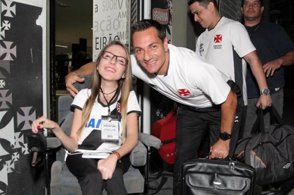 Ana Clara com o treinador Doriva