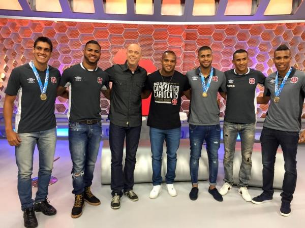 Lucas, Jhon Cley, Anderson Salles, Christianno, Serginho e Madson participaram do Globo Esporte ao vivo, com Alex Escobar. Rafael Silva tambm conversou com o jornalista.